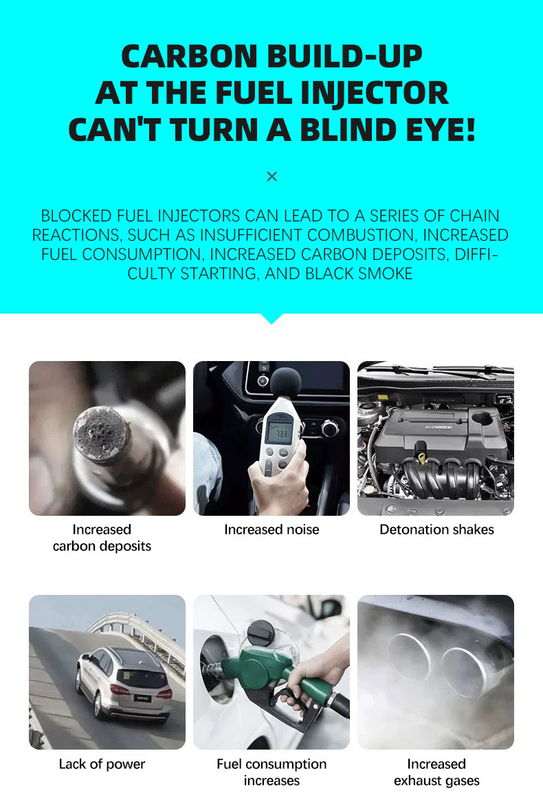 Car Fuel Nozzle Used Fuel Injector Cleaner for Power Loss Problem Solution Liquid