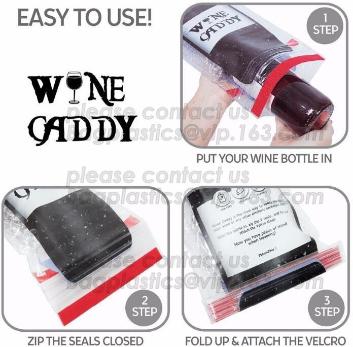 Anti-Shock Reusable Plastic PVC Inflatable Bubble Liner Protective Pac Red Wine Bags Protector For Fragile bagease pack