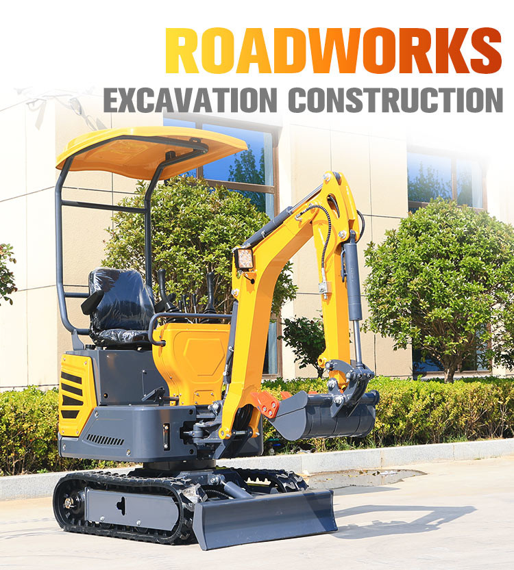 Multifunctional 180mm Track Width Mini Hydraulic Excavator 1200kg