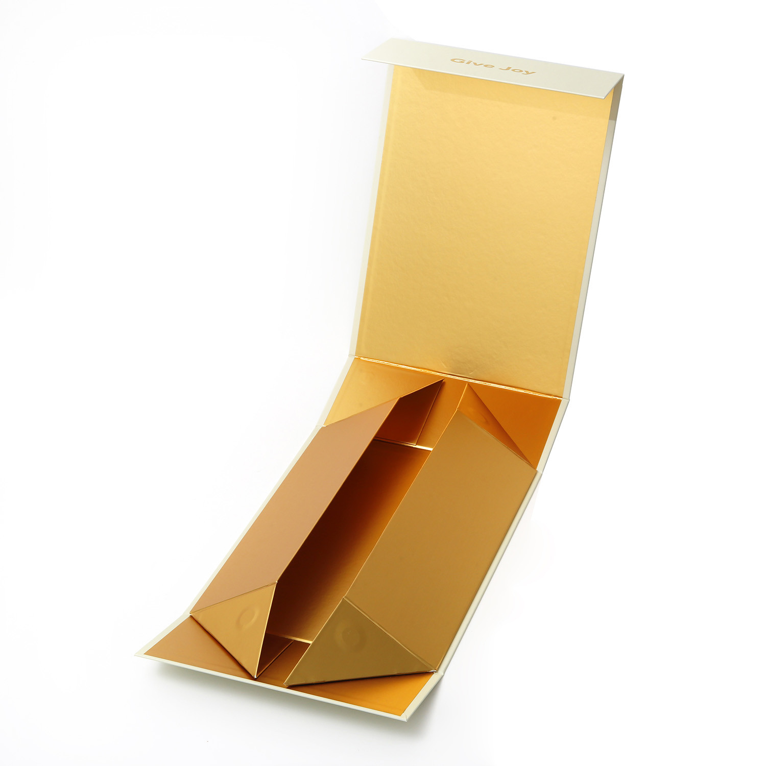 PDF Foldable Magnetic Gift Box Gold Foil Logo Garment Shoes Packaging