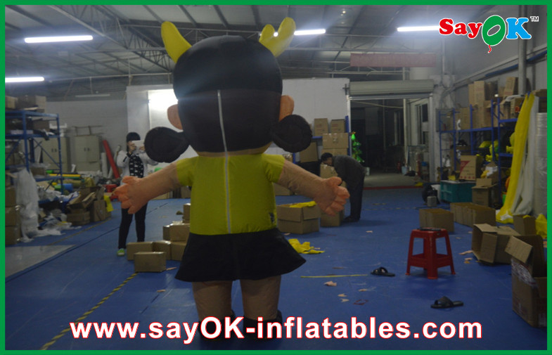 Cute Decoration Inflatable Characters 3m Girl Lively Big Size Oxford Cloth