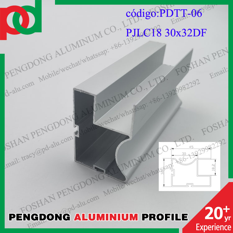 OEM Anodized Wardrobe Aluminium Profile For Vertical Sliding Door