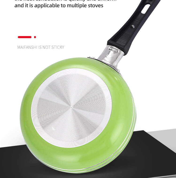 Factory Price Cookware 12/14/16 CM Multi-color Frypan Non Stick Mini Pans Eggs Cooking Pan Fry Pans With Bakelite Handle