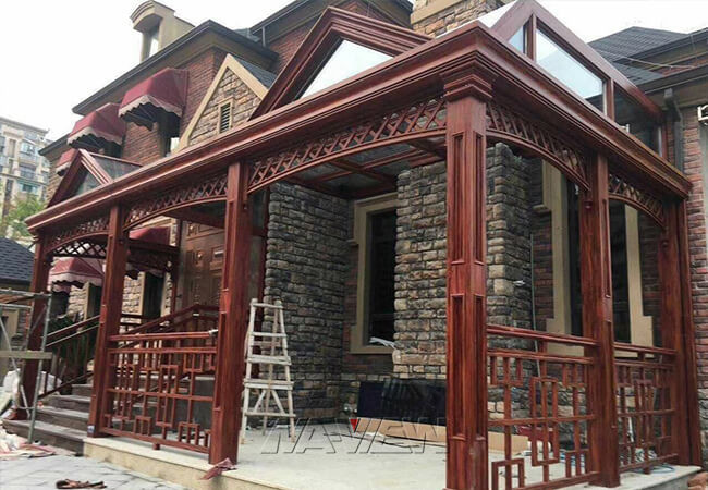 Modern Garden Gazebo With Sides Residential Garden Aluminium Roof Gazebo