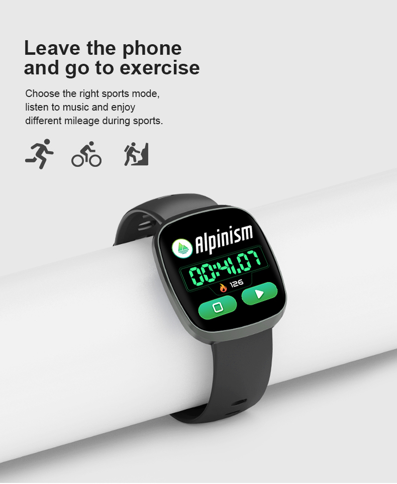 IP67 Blood Pressure Smartwatch GT105 Health Heart Rate Android For Apple Watch