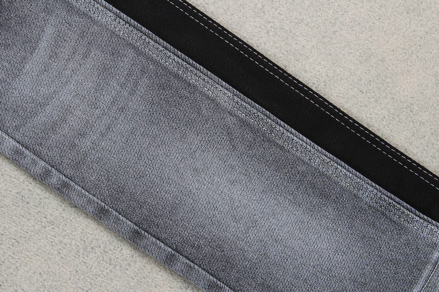 11Oz Denim Fabric With Good Stretch Black Backside For Man Jeans