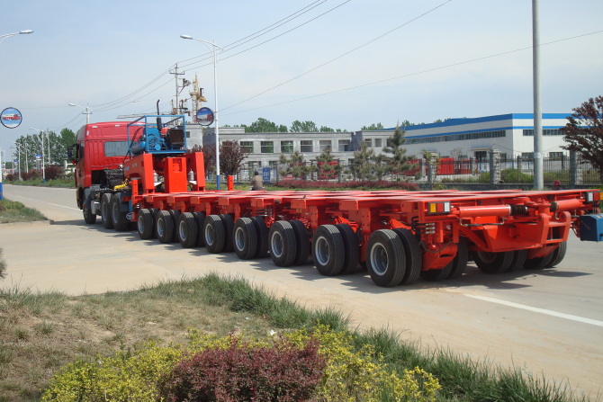 As Customer's Requirement Goldhofer Hydraulic Modular Trailer with 9 Hydraulic Axis