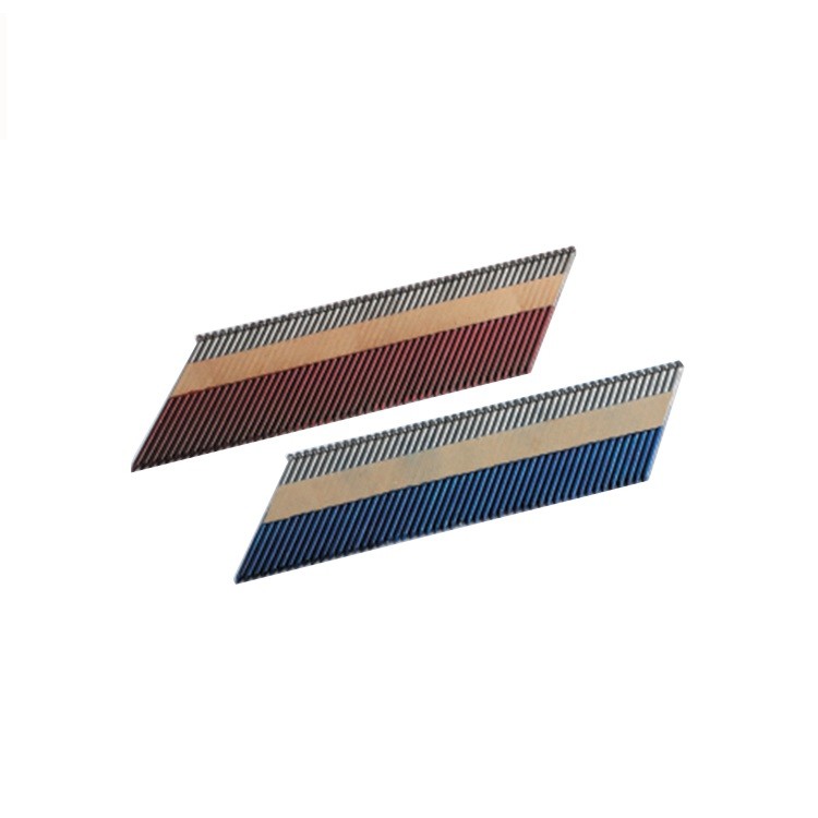 Flat / Checkered Head Paper Strip Nails Electro Galvanized For Building Construction
