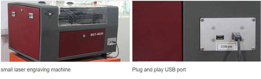 400*300mm 40w CO2 Laser Engraving Cutting Machine Desktop 95mm Table Lifting Height
