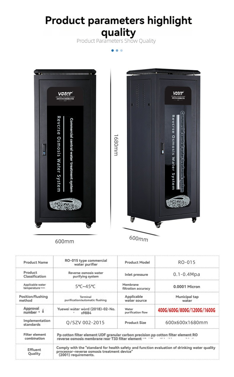 Commercial Ro Water Treatment System 600 Gallon 500L/Hour