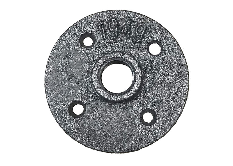 1/2 Inch Malleable Iron Floor Flange / Malleable Iron Fittings Shelving Retro Sandblasted