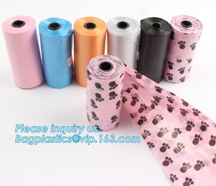 High Quality Eco-friendly Degradable Fashion With Printing Doggy Pet Dog Waste Poop Bags, Eco friendly pet dog waste poo