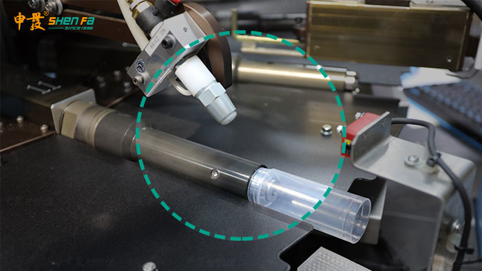 Automatic 3 colors screen printing,hot stamping and labeling all-in-one machine for soft tube Model SF-SARS320