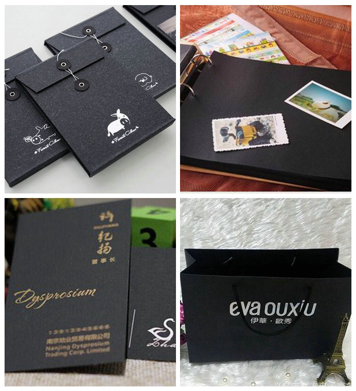 Uncoated Black Card Paper For Jewelry Box 300gsm 350gsm Good Stiffness