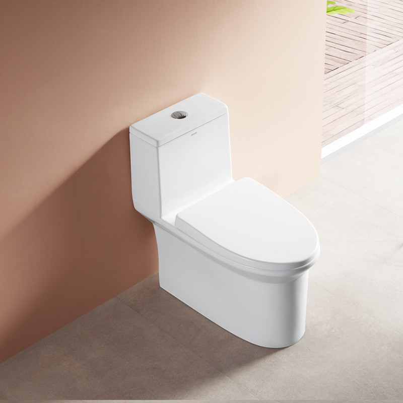 ISO9001 One Piece Toilets Siphon Flush Chair Height Elongated Toilet With Seat Soft Closed