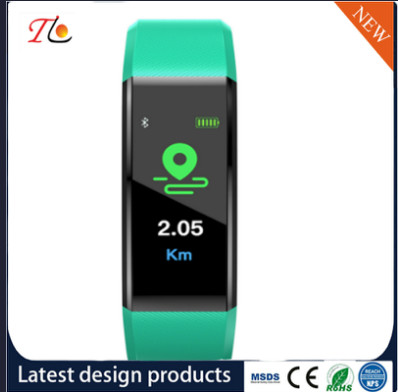 Smart Watch Silicon Wrist Watch with Color Screen Health Monitoring Exercise Tracking Sleep Analysis Pedometer Remote