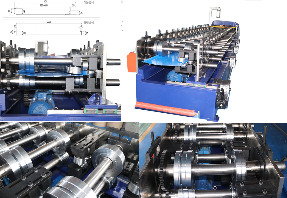 680 Linear self lock standing seam panel rolling forming machine