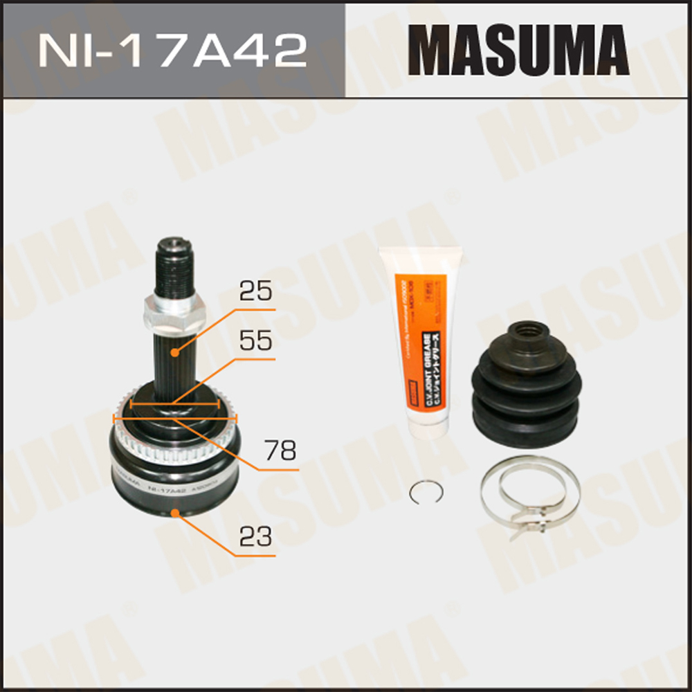 NI-17A42 MASUMA Auto System Transmission System c.v. joints set K24Z4 39211-60Y10 39211-60Y10 39211-8V010 for NISSAN VEY10