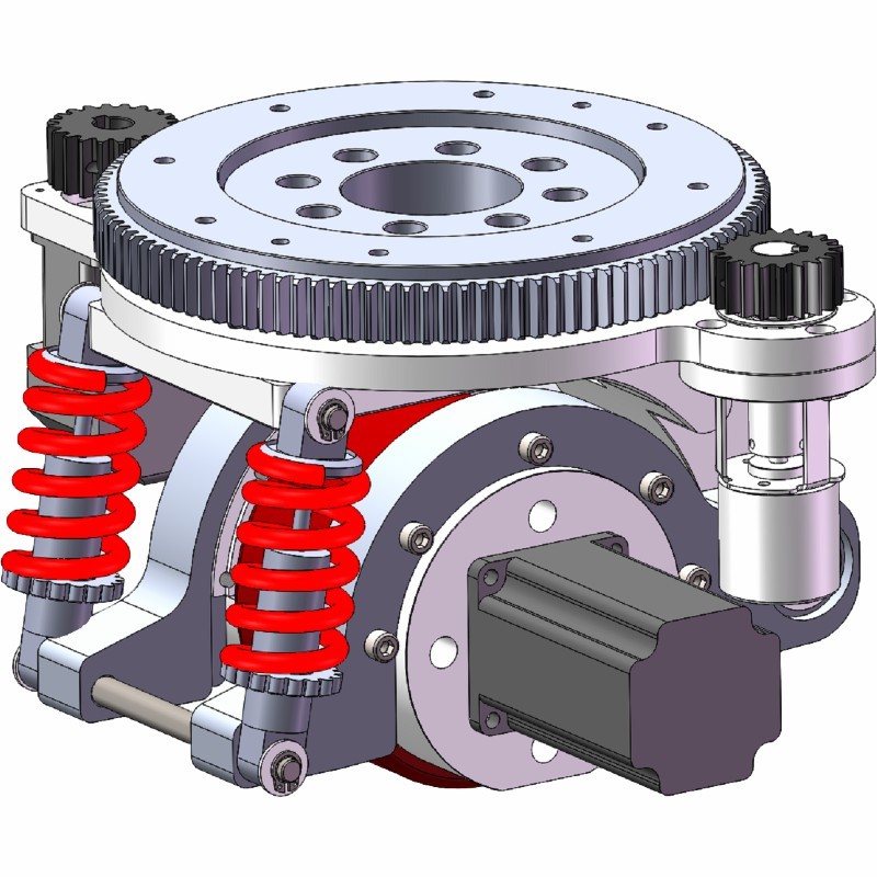 205mm Small Shock Absorbing AGV Drive Wheels For Robot Forklift Servo Motor