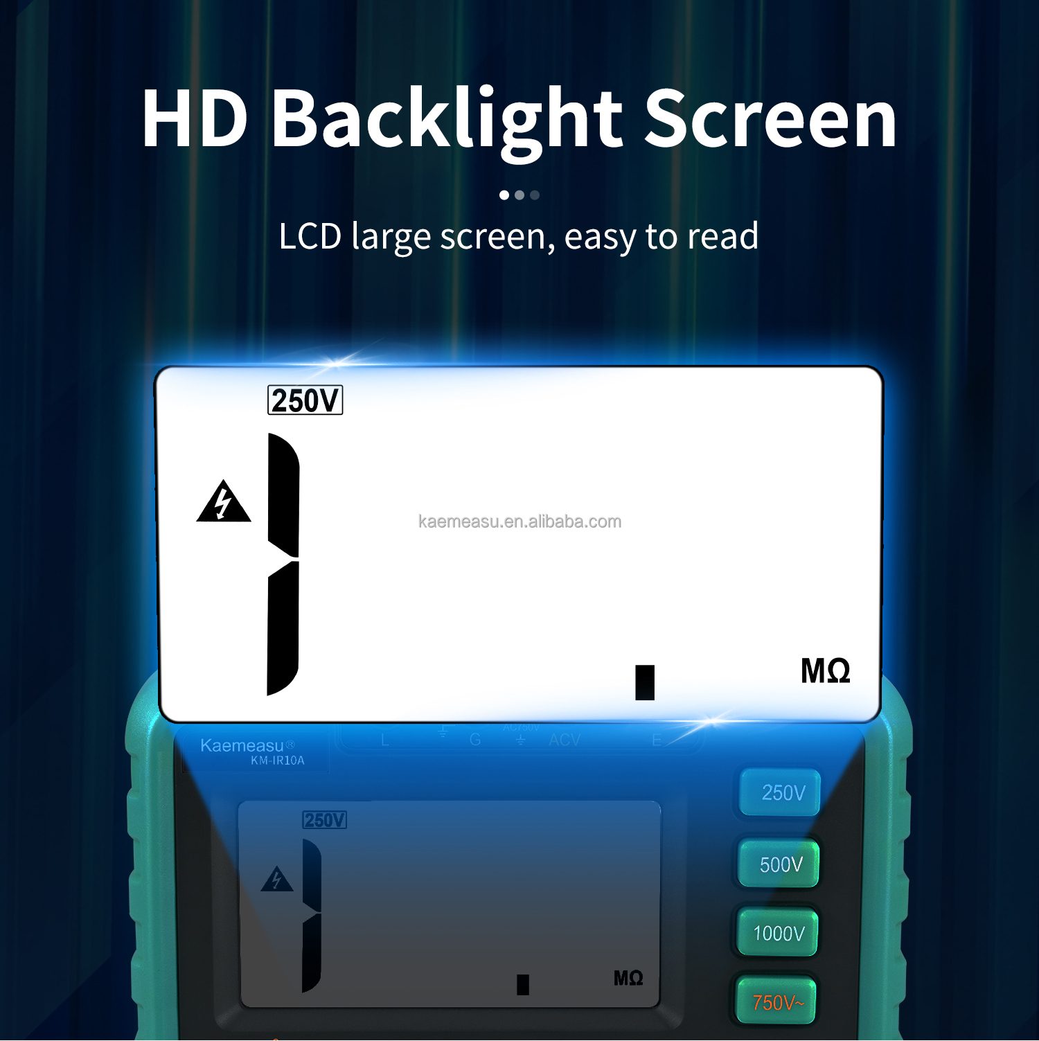 IR10B Insulation Resistance Tester 1000V 2500V Overload Protection Digital Insulation Resistance Tester