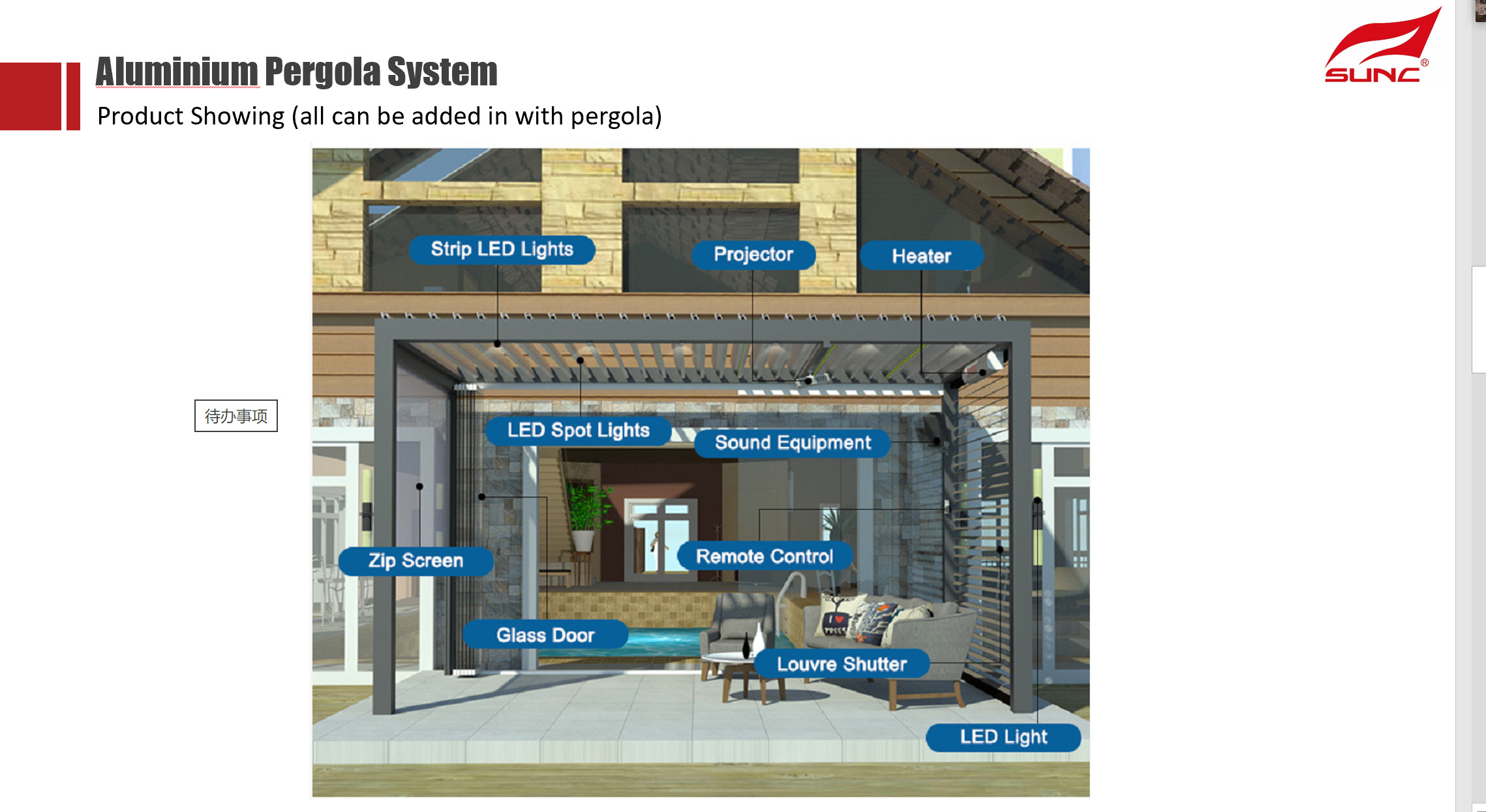 Louvered Roof Motorized Aluminium Pergola Adjustable Waterproof