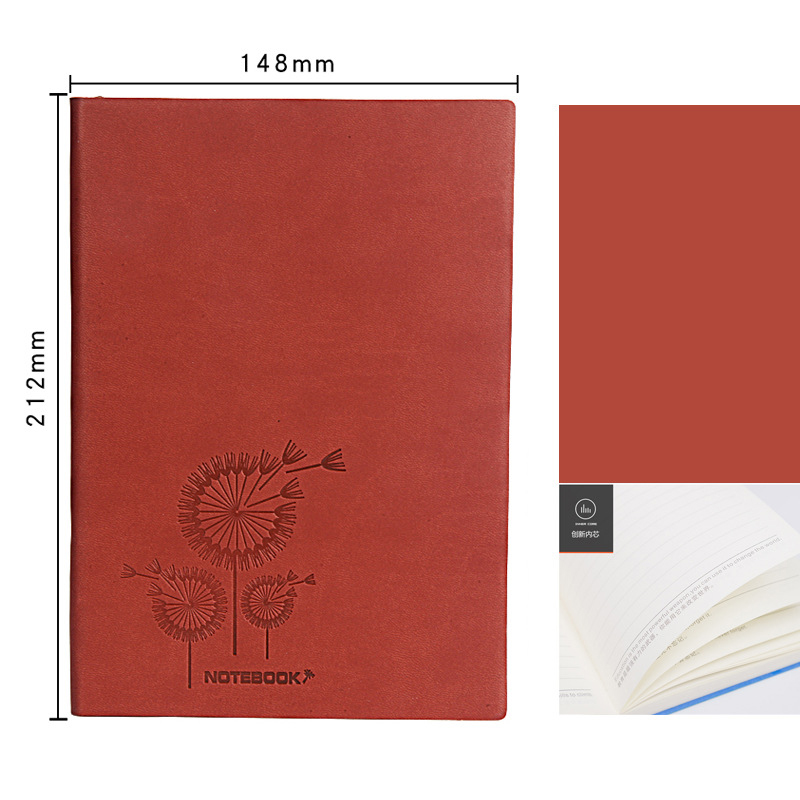2022 Custom Logo Pu Leather Softcover Notebook Journal for Daily Weekly Monthly Planner