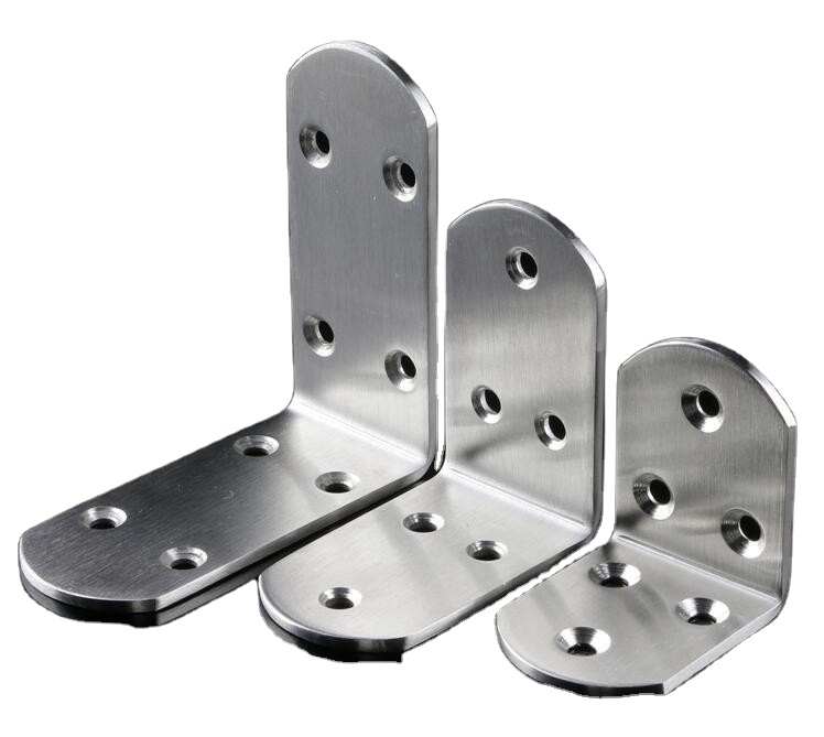 OEM Custom Corner Bracket 90 Degree Stainless Steel Angle Mounting Bracket Sheet Metal Stamping L-shaped Bracket