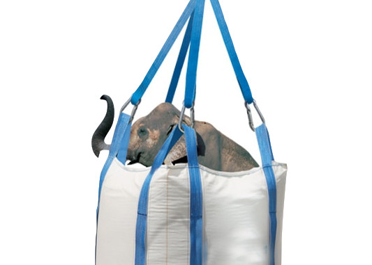 Fully Belted White Polypropylene Jumbo Bags Flat Bottom / Side Discharge Design 1000kg