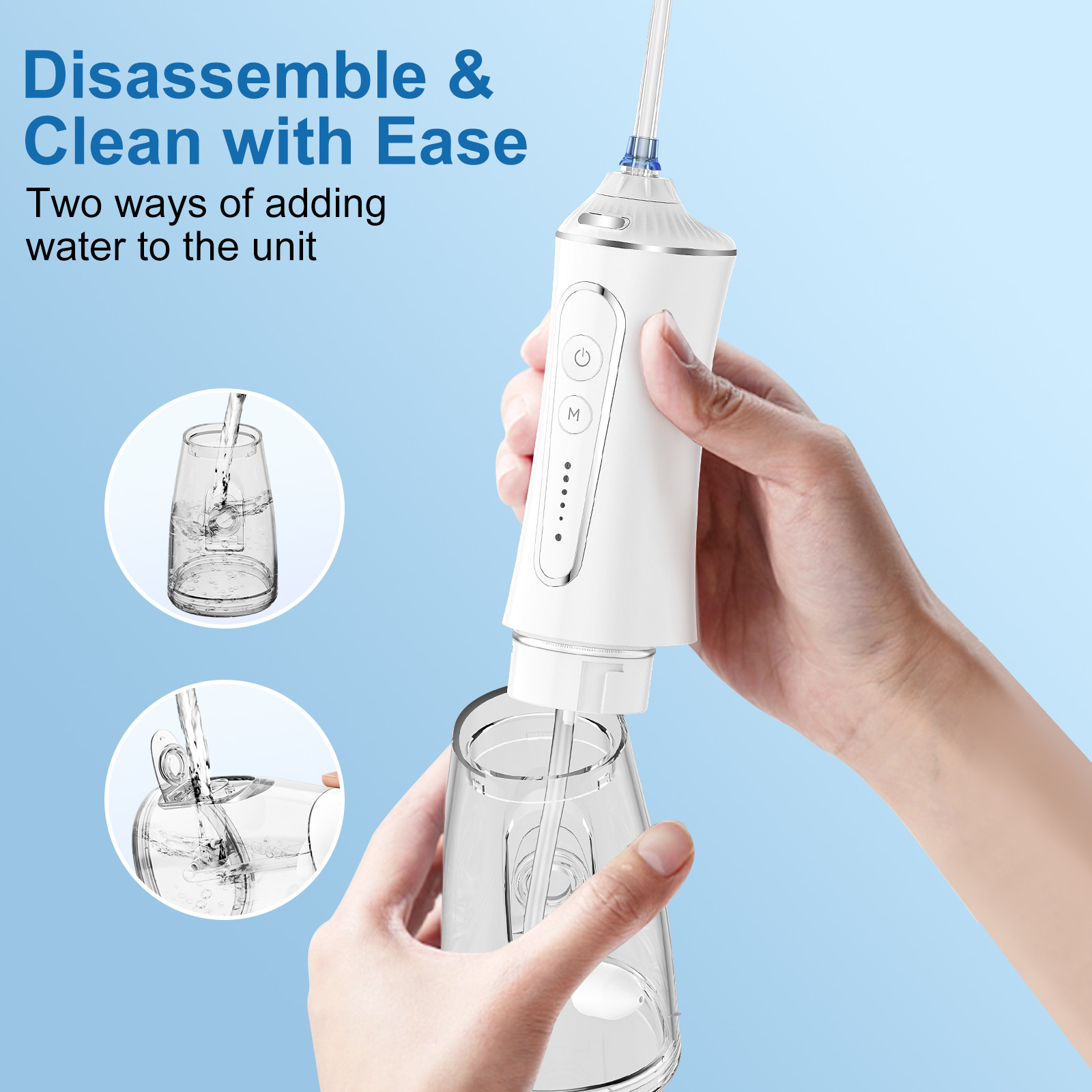 Rechargeable Electric Water Flosser Dental Oral Irrigator Portable Teeth Cleaning Home Use