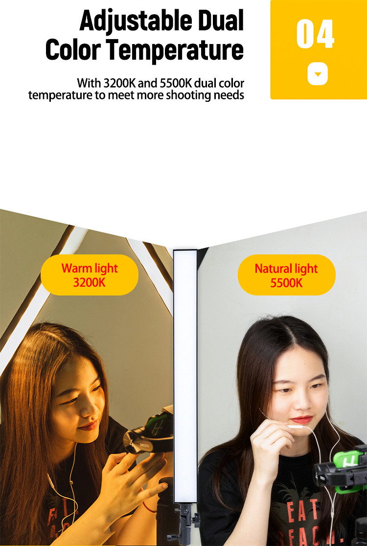 Full Color Stage Lighting Equipments Stepless Dimming Photo Booth Light Fill