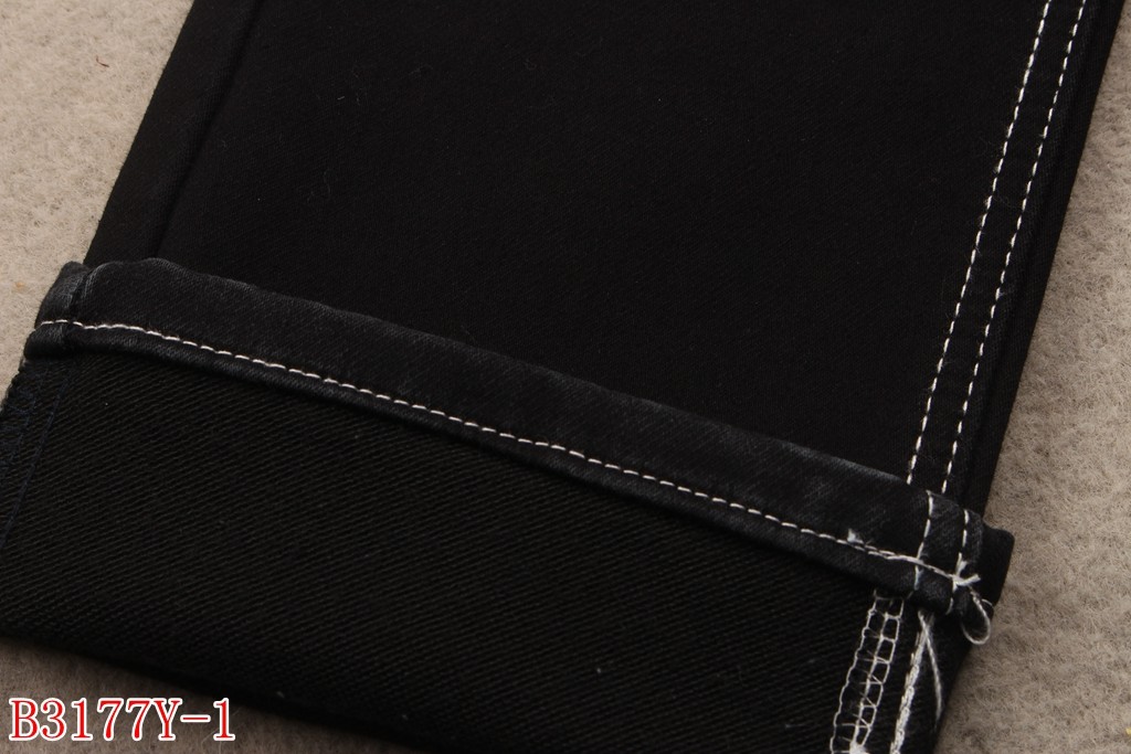 TR 12.3oz Surlfur Fake Knitted Denim Fabric 73 Cotton 23 Polyester 3 Rayon 1 Spandex