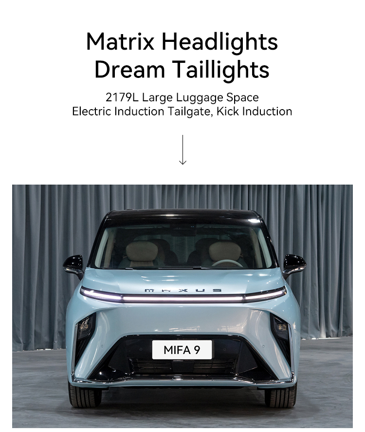 speed 180 Km / H MAXUS MIFA9/MAXUS EV90 Energy Electric Vehicle 90KWH Battery Capacity and 560km CLTC Pure Electric Range