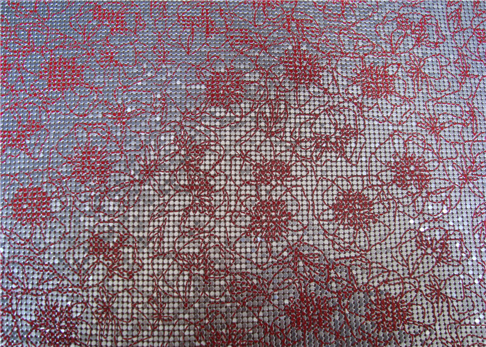Easy Installation Metallic Mesh Fabric Fireproof Silkscreen Type With Aluminum Material
