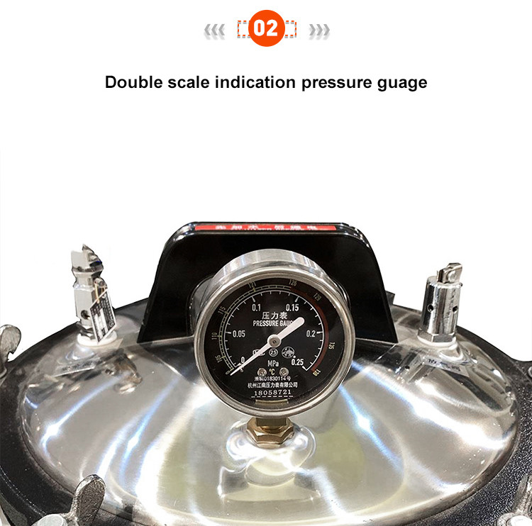 Pressure Steam Sterilizer Autoclave 120L 150L Full Stainless Steel Vertical