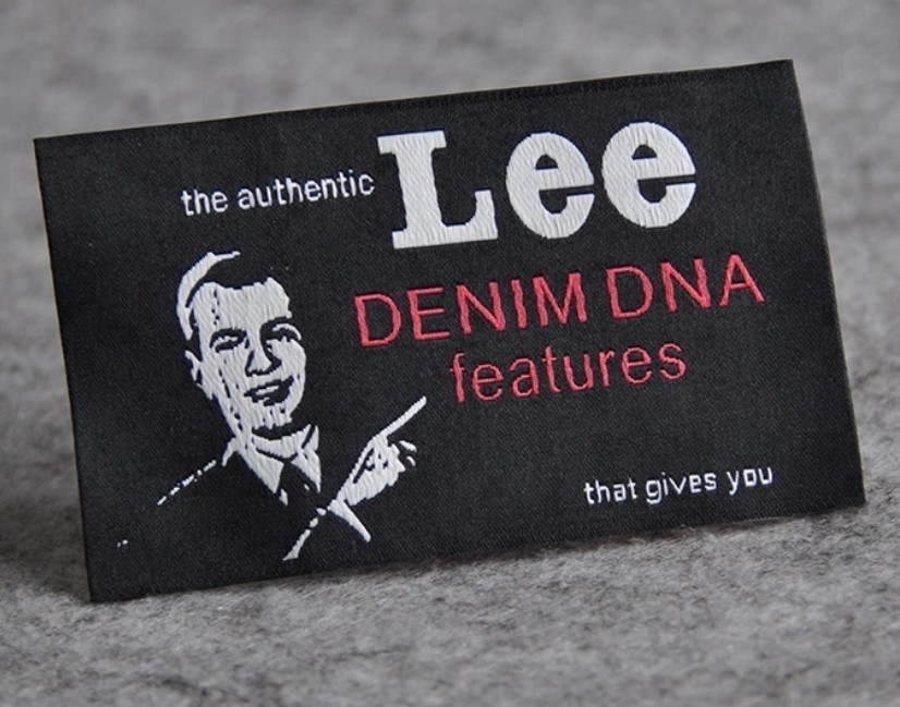 Custom Logo Personalized Apparel Labels Glue Adhesive Sticker Iron On Woven Labels