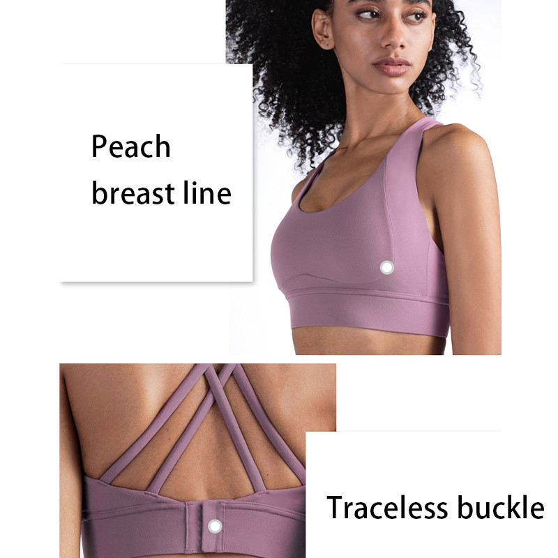 7 Colors Nuls Sexy Women Sports Bra Traceless Buckle Back Shock Absorber Crop Top