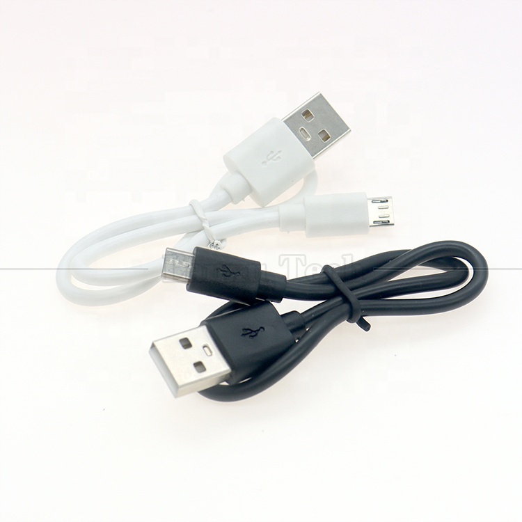 Short 30cm 50cm 1m White Black Data Fast Charging 1A V8 Micro B to USB A Male Charger Cable for Android Phone Power Bank Speaker