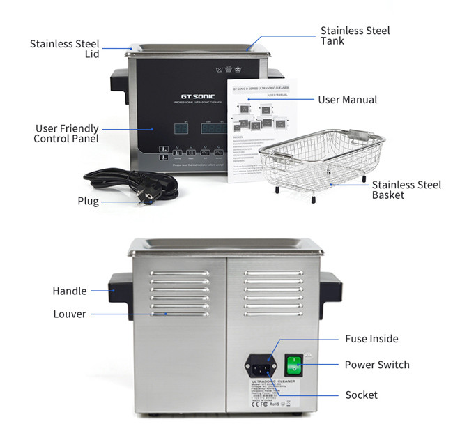 Digital Ultrasonic Cleaning Equipment Ultrasonic Cleaner For Auto Parts Engine Parts 3L