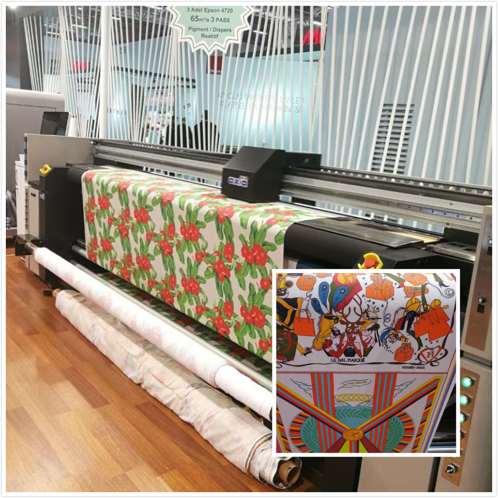 Inkjet 3200mm 45m2/H Cotton Textile Printing Machine