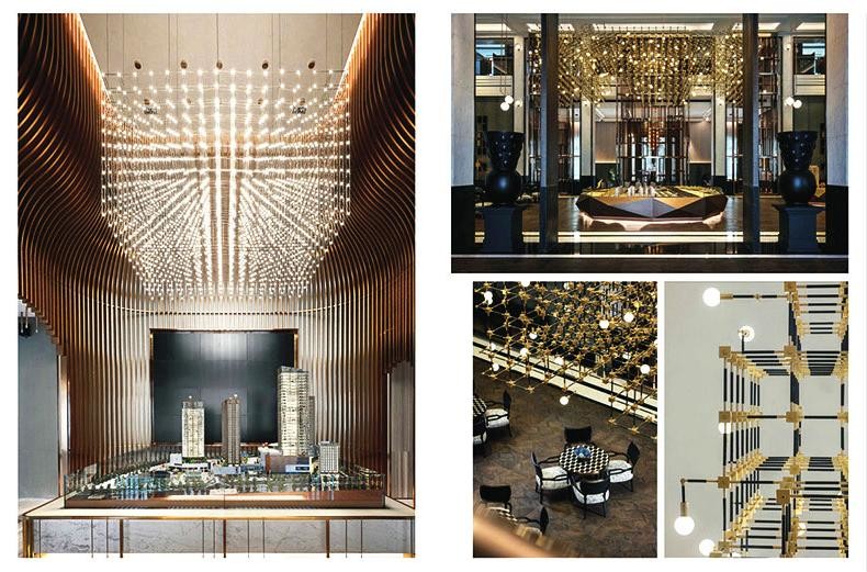 Creative Art Luxury Crystal Chandelier For Art Exhibition Hall Or Conference Hall