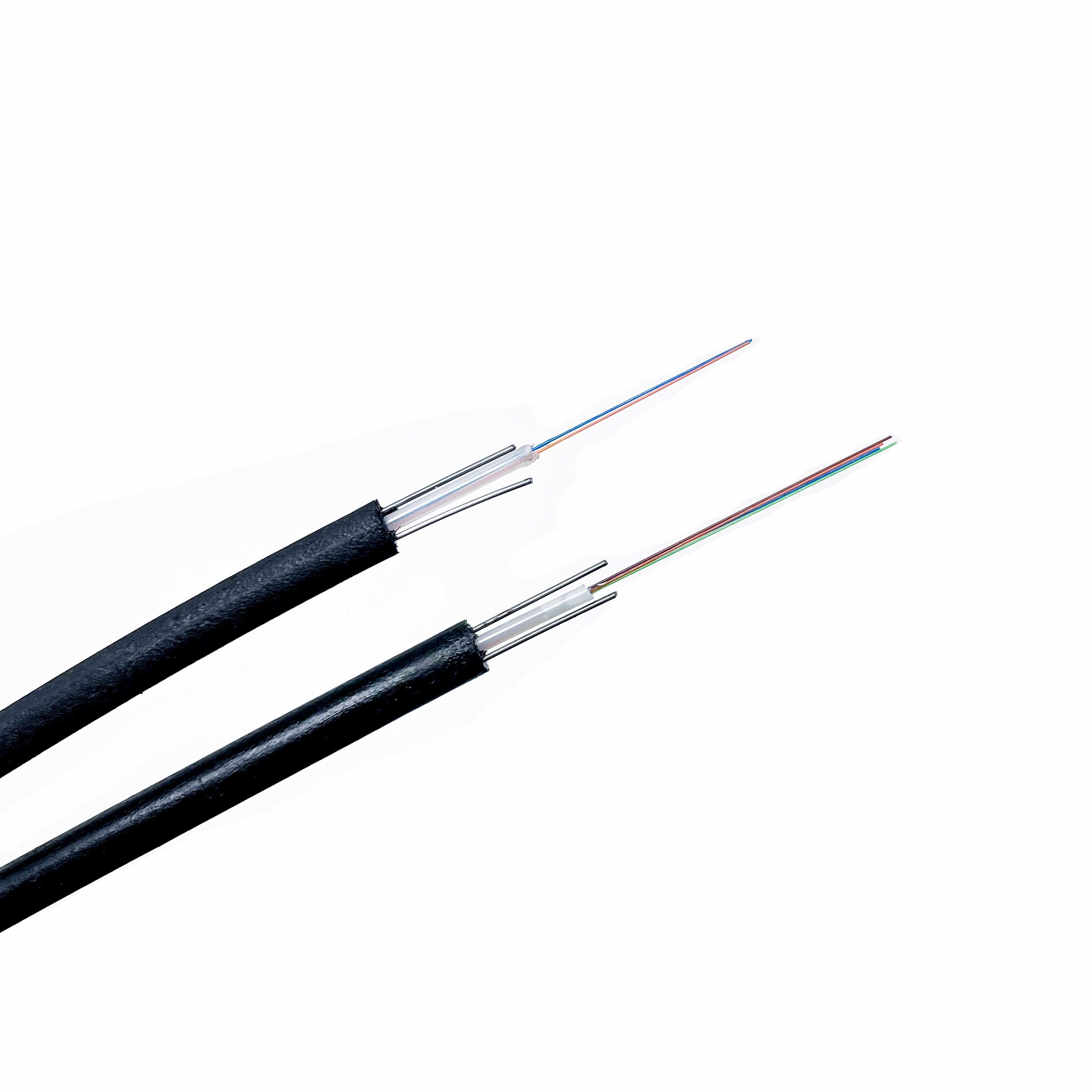 Single Mode Fiber Optic Cable 2 Core GJXH Outdoor Anti Corrosion
