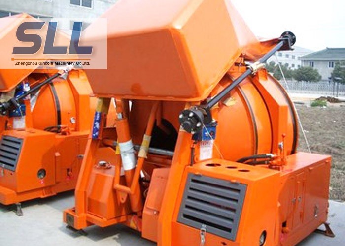 Small Portable Concrete Mixer / Electric Type Self Loading Mixer Concrete