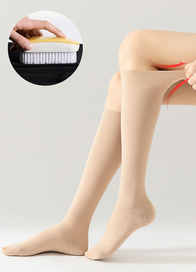 Professional Medical Compression Stockings Black Skin Color For Men Women