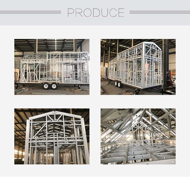 Modern Modular Wpc Board Prefabricated Tiny House On Wheel With Light Steel Frame