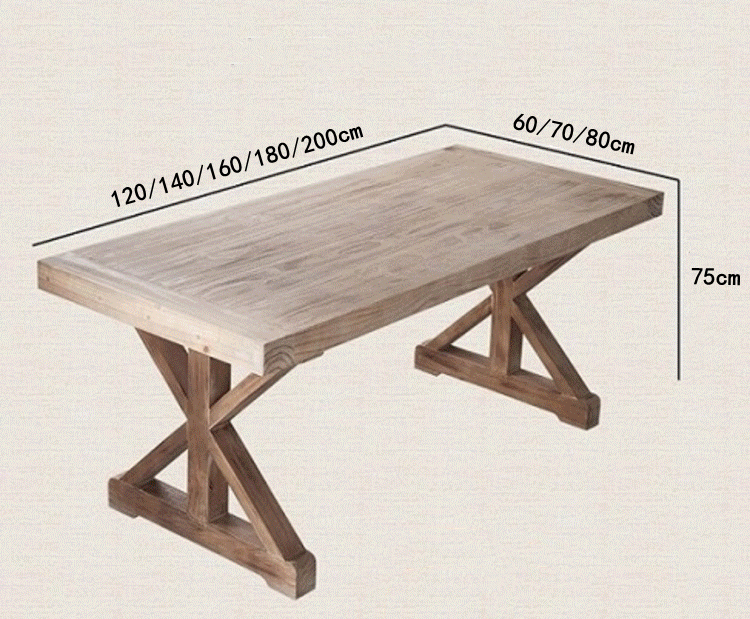Solid Wood Customized Vintage Neoclassical Wooden Dining Table for Dining and Living Room Craftsmanship