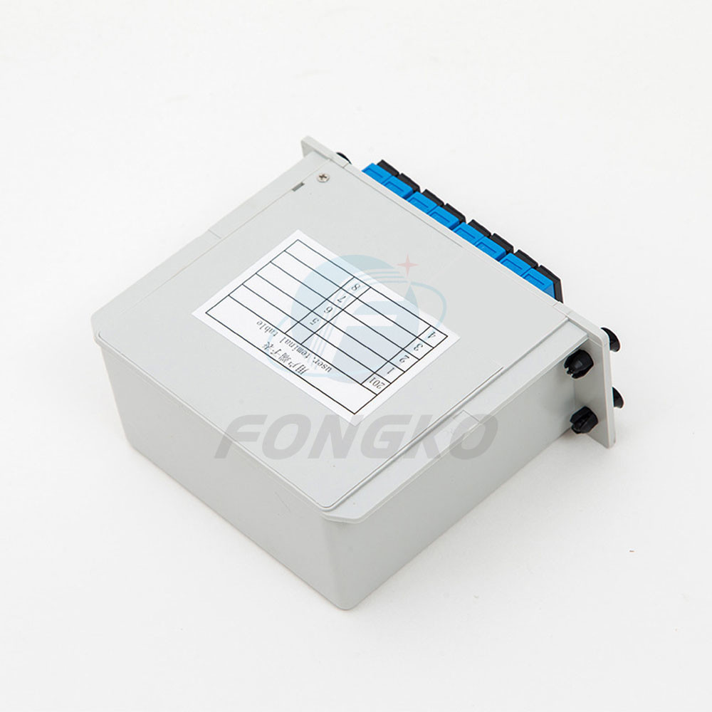 1x16 Plc G657A1 0.9Mm Cassette Gpon Fiber Optic Splitter Box Insertion Type