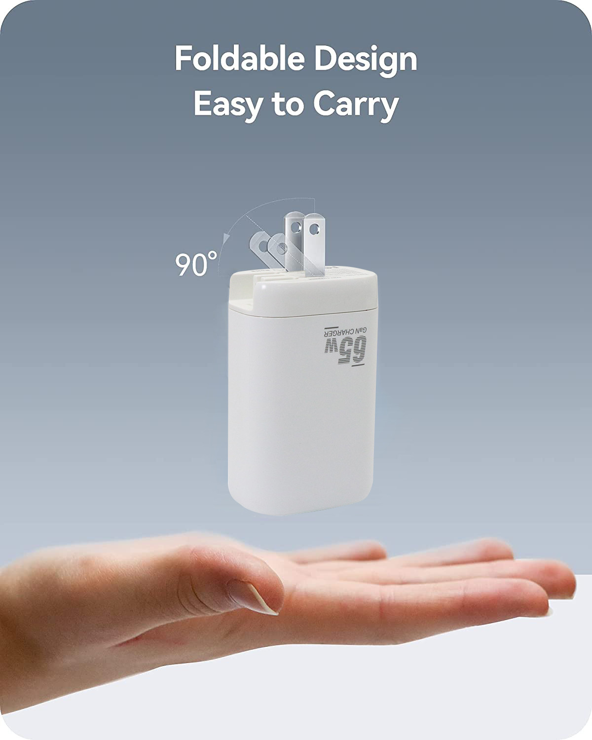 65W 3 Port Fast Charging Wall Charger USB C Type C Charger Block For Tablets Phones