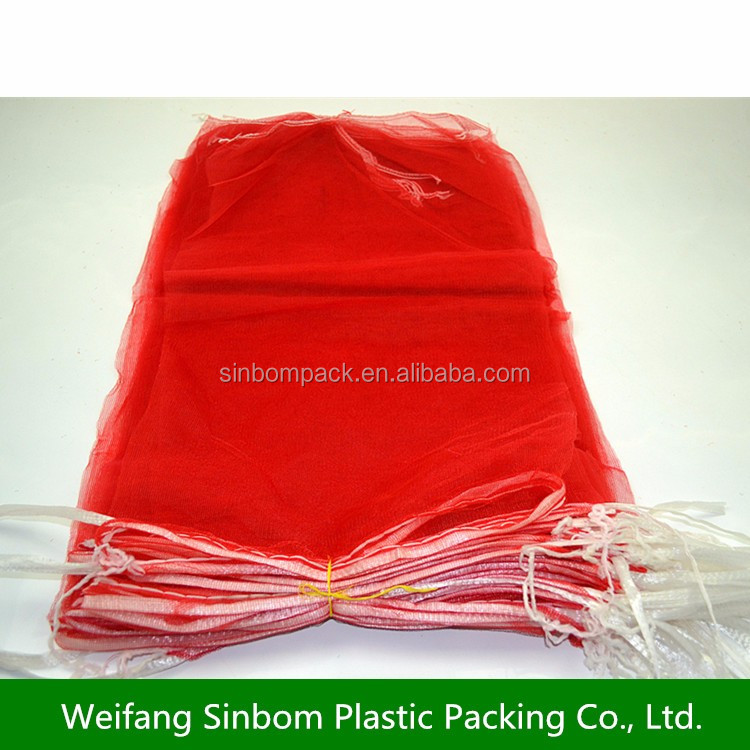 50kg Load Capacity Green HDPE Mesh Bag for Vegetables and Fruits Durable Material
