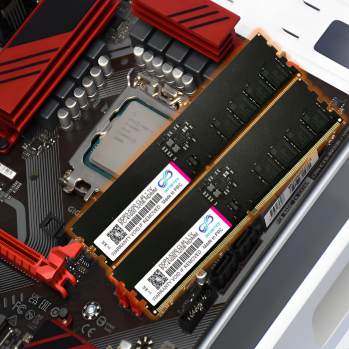 DDR5 RAM Kit (16GB x 2) 5200MHz,DRAM 288-Pin U-DIMM PC RAM, XMP 2.0 High Performance Memory,CL18-22-22-42,1.1V