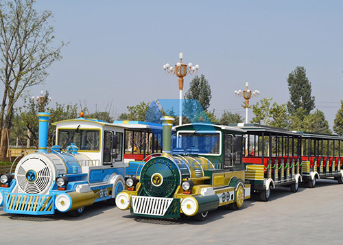 Kid Friendly Train Rides , Happy Carnival Amusement Rides Color Customized